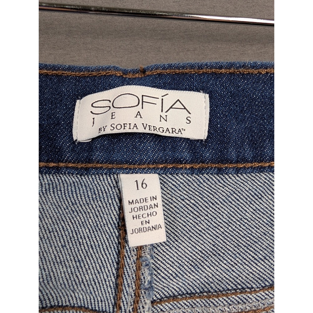 Sofia Jeans by Sofia Vergara Melisa Flare High Rise Blue Denim Jeans 16 - Picture 6 of 9
